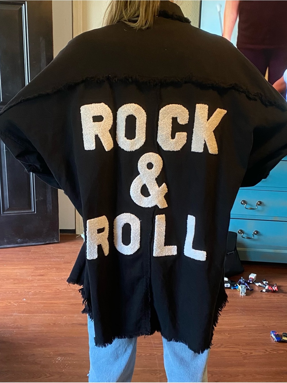 Elan Black Jacket/Shirt with White 'Rock & Roll' Lettering